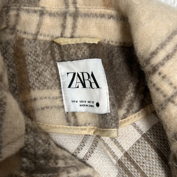 Zara- Plaid Overshirt - Picture 4 of 4